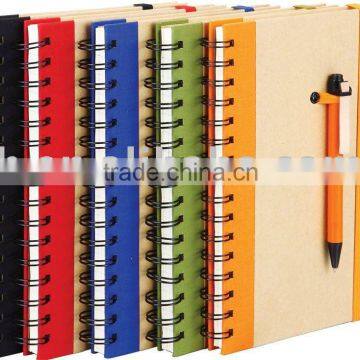 Natural color recycled notebook