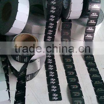 Factoty supply customized strong glue gold stamping label, printing label in roll