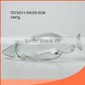 bullet-shaped and smooth 1447G transparent glass vase wholesale