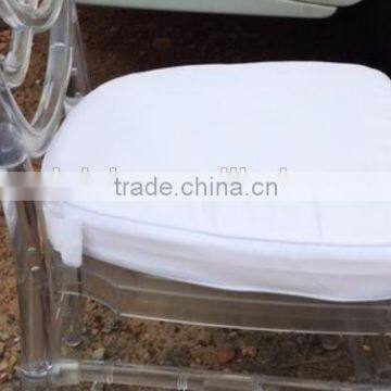 WHITE MATT SATIN CHAIR SEAT CUSHION COVER photo-2