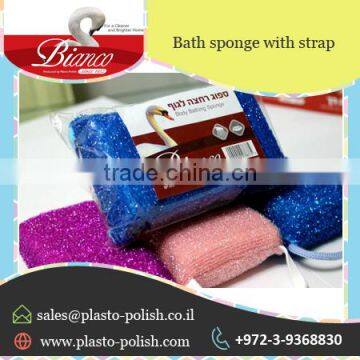 Custom Private Labeling and Different Color Bath Sponge with Rope Manufacturer