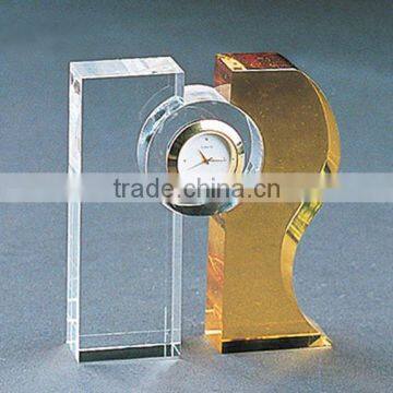 Number 12 shaped crystal table clock for anniversary