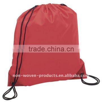 Nylon drawstring backpack (promotional drawstring backapck bag )