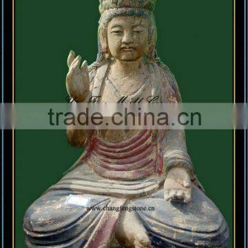 Antique Chinese Buddha Wood Carving