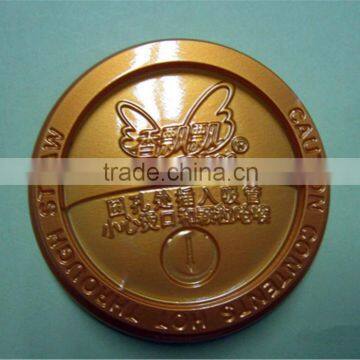 gold biodegradable plastic lid for milk shake cup with pourout lid