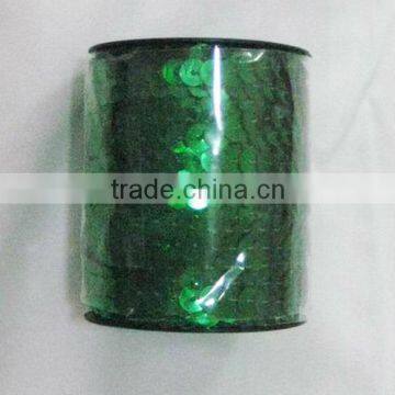 HOT SALE Gift Wrapping Decoration Green Metallic Pvc Sequin ribbon cord