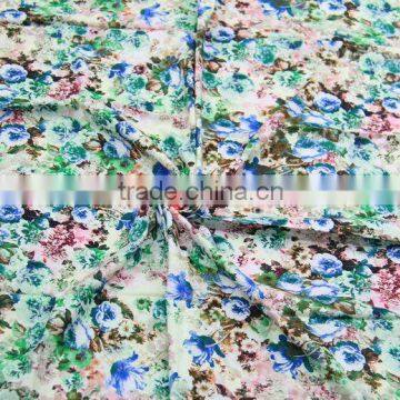 blue enchantress big rose fabric cotton digital printing fashion fabric 2013 for ladies long dress