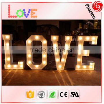 High quality free standing decorative led marquee lights LOVE wedding letter