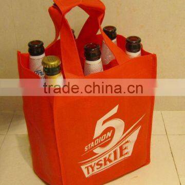 Non woven wine gift bag for six bottles