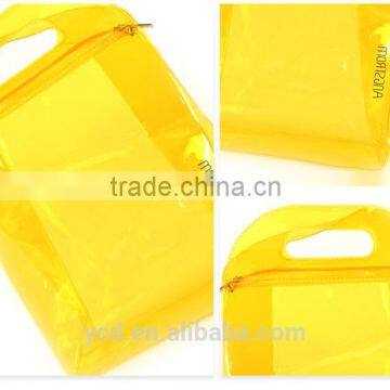 New Yellow Promotional Clear PVC Cosmetic Packing Bag photo-2