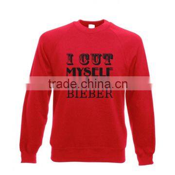 leisure loose red hoodies sweatshirt