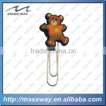 lovely custom 3D panada shape soft PVC rubber bookmark