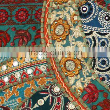 Indian Round Decorative Pillow Covers Indian Throw Pillows Indian Round Cushion Covers Pom Pom Round Pillows photo-6