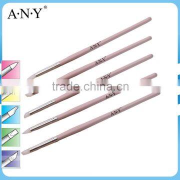 ANY 5PCS Wood Handle Nail Art Carve 3D Nail Art Supplies Silicone Pen Set