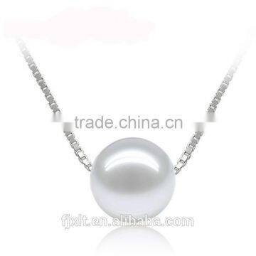 8-9mm/9-10mm/10-11mm 925 sterling silver AAAA grade pearl pendant necklace