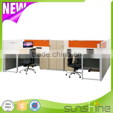 KU-IK6+K3 Latest Stylish Design Modern Office Desk For 4 Person