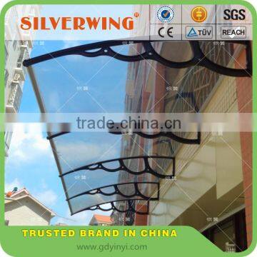 DIY plastic bracket rain cover for balcony wall canopy design