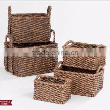 VSH-B709	Water hyacinth basket . S/5. Brown color