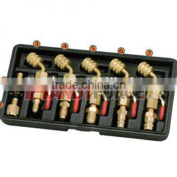 Shut-Off Ball Valve Fitting Adapter Set, Air Condition Service Tools of Auto Repair Tools