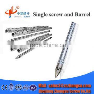 China bimetallic single barrel screw for Injection blow molding machine for plastic bottle moulding