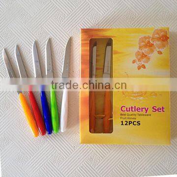 ABS plastic handle fruit knife in gift box