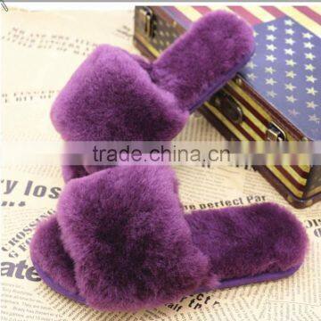 Warm Style Fur Suede Indoor Factory Germany Rex Rabbit Fur Slippers photo-4