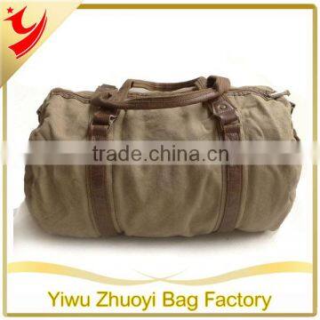 Fashion Retro Canvas Duffel Bag With Cotton Handles