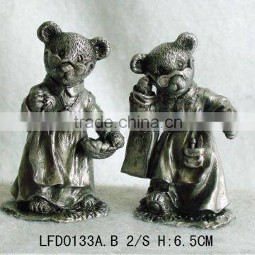 Small Cute Pewter Animal Sculpture Home Decoration photo-1