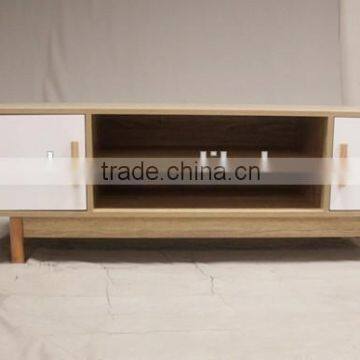 European style wooden tv cabinet, living room simple TV stand wooden furniture