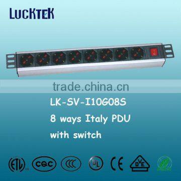 8 Ways Italy socket power distributor unit,Rack mount power