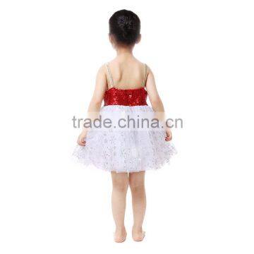 Beautiful Girl Dance Dress Wholesale Summer Child Kid Dress Red and White Baby Girl Summer Dres photo-5