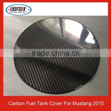 For Ford Mustang 2015UP Carbon Fiber Fuel Tank Cover Gas Cover photo-2