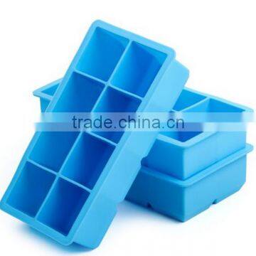 Large Ice Cube Trays, 2 Pack Silicone 2-Inch King Cubes Ice Tray, Blue