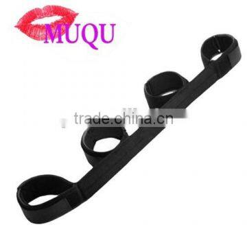 Quality leather Adjustable Hands Ankles Legs wrists cuffs Bondage Restraints SEX toys