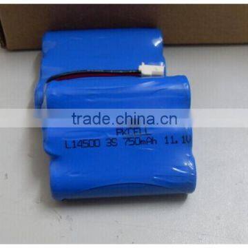 ICR14500 lithium-ion battery 14.8V 3.7V ICR14500 750mah battery