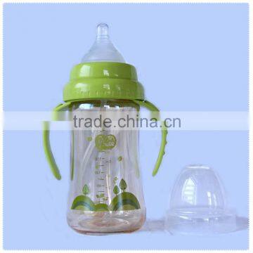 8oz BPA Free Clear Color Glass Baby Bottle With Handle