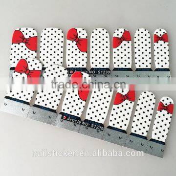 Custom Hot Sale Valentine'Day Nail Sticker Cute Nail Art Decals Wedding Bow Dot Nail Wrap photo-4