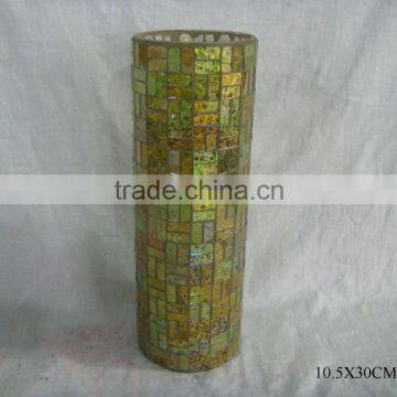 MOSAIC STRAIGHT GLASS VASE IN D10.5 X H 30CM