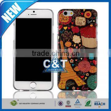 C&T Color Printing Hard PC Plastic Rubber Snap On Cute Phone Cases for iPhone 6s 4.7 Inch