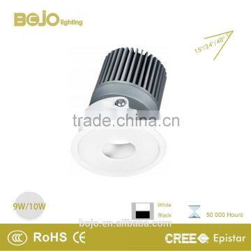 Anti-glare cob led downlight 9w 10w with 3 year warranty