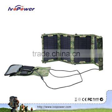 Ivopower Detachable Folding Panel Solar Charger, 14W Waterproof Solar Mobile Charger