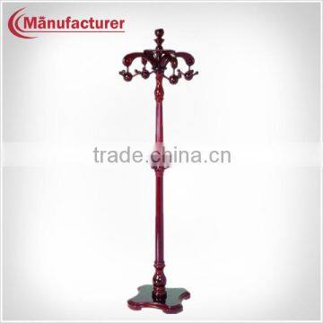 Portable Hotel Wooden Coner Coat Rotating Rack Shelf
