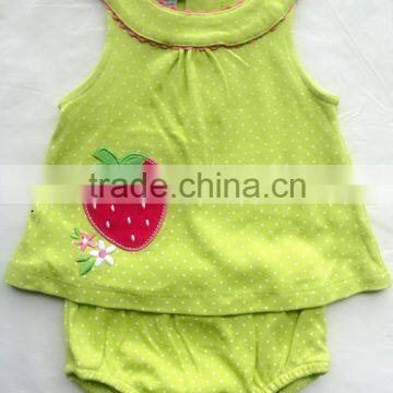 Baby Girls Summer 2PCS Set Sleeveless Top and Short Pants