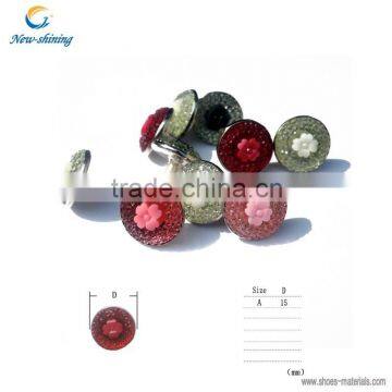 Metal stone button for decoration