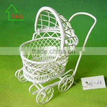 Adorable Garden Miniatures Fairy Mini White Wheelbarrow