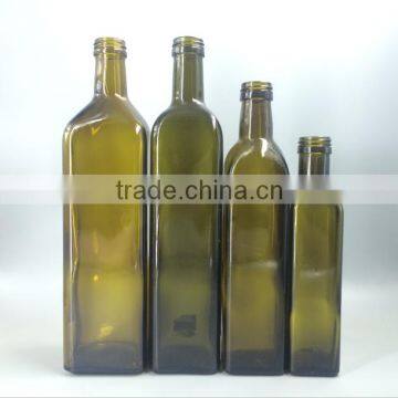 250ml /500ml/750ml/1000ml dark green glass marasca oil glass bottles olive oil bottle