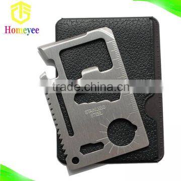 11 functions card knife with leather bag