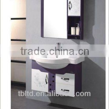 wall hung waterproof PVC TB-9017 bathroom vanity,cheap and high quality hanging cabinet