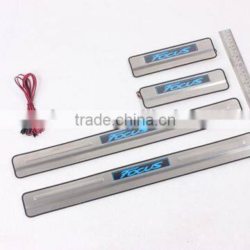 LED Door Sill Scuff Plate ABS Chrome 4 Pcs Body Kit For F-oc us 2012 Accessories photo-2