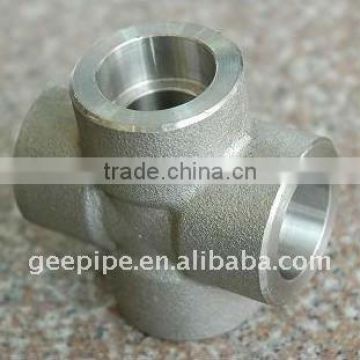 Stainless steel socket weld cross 3000lb